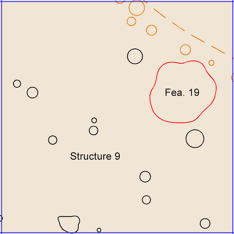 Figure 840. Sq. 230R90, top of subsoil (view to north).