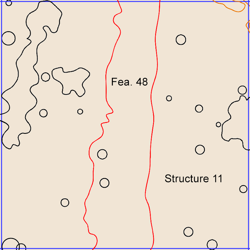 Figure 872. Sq. 250R10, top of subsoil (view to north).