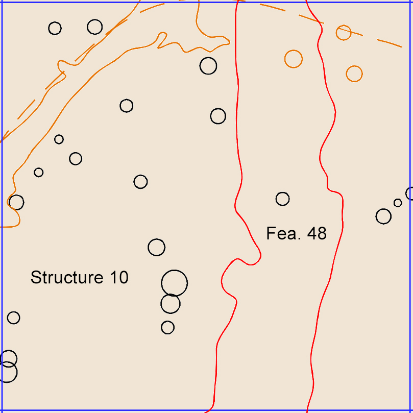 Figure 924. Sq. 270R10, top of subsoil (view to north).