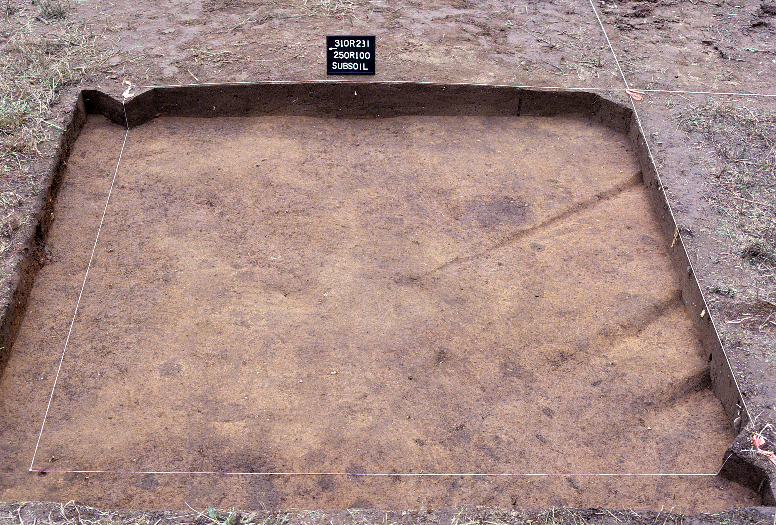 Figure 873. Sq. 250R100 at top of subsoil (view to east).