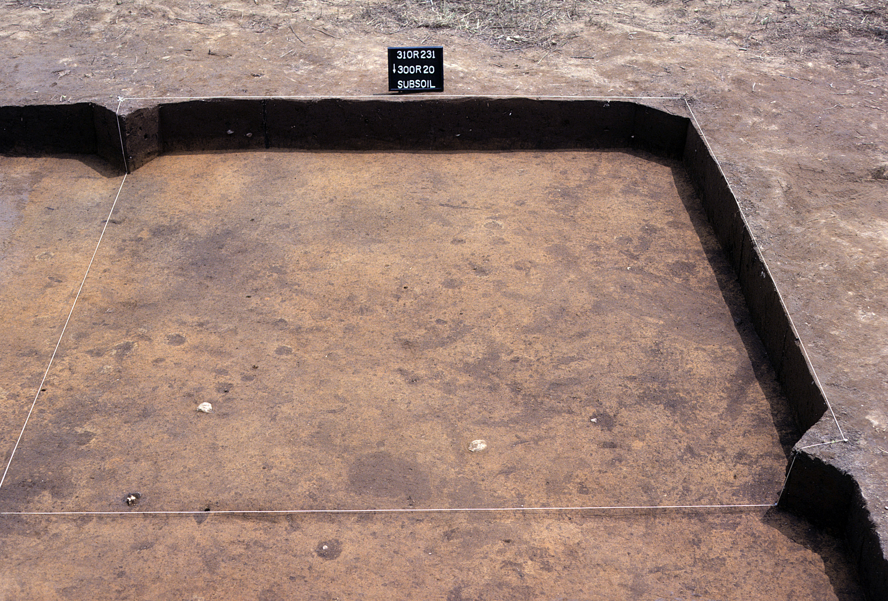 Figure 995. Sq. 300R20 at top of subsoil (view to south).