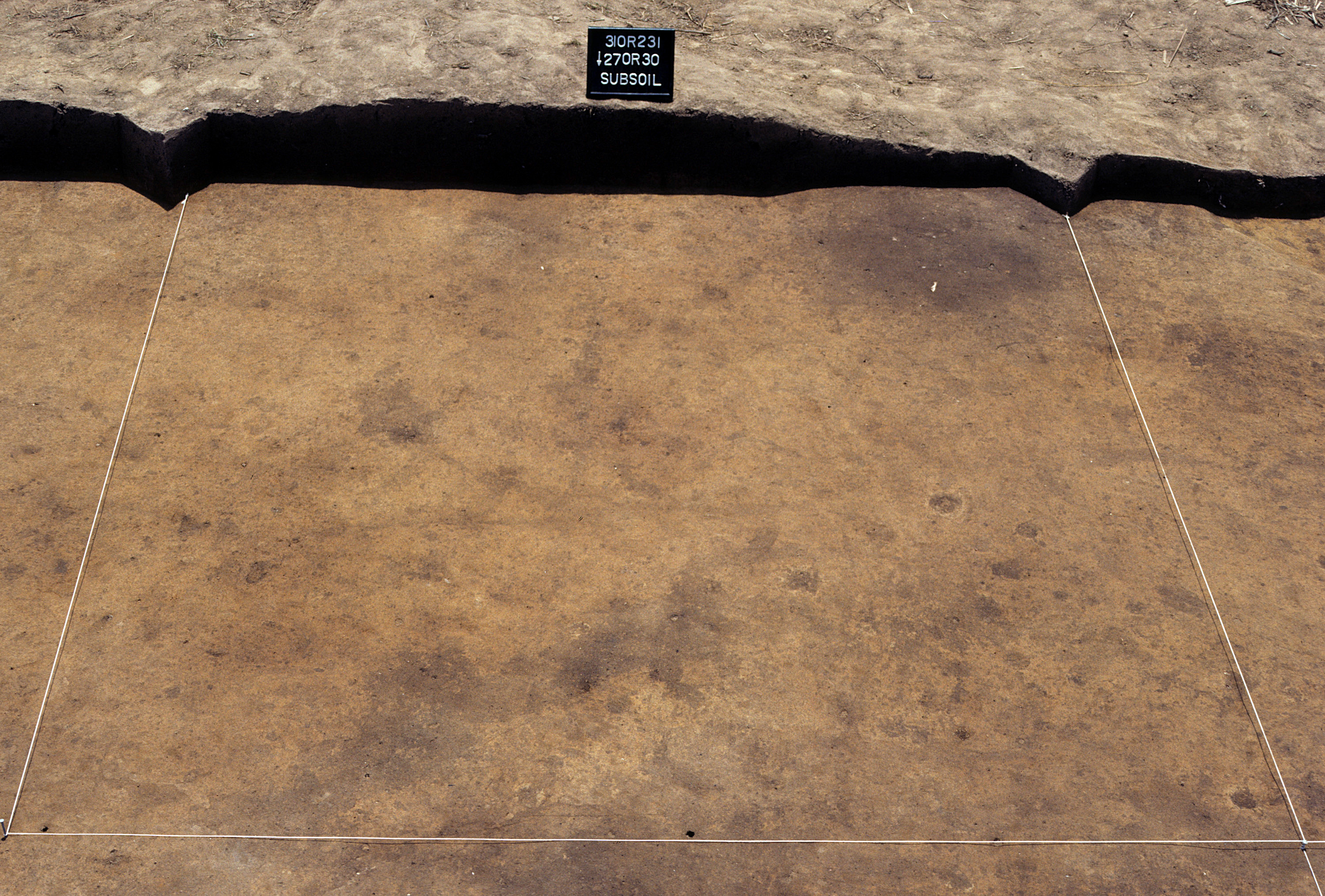 Figure 931. Sq. 270R30 at top of subsoil (view to south).