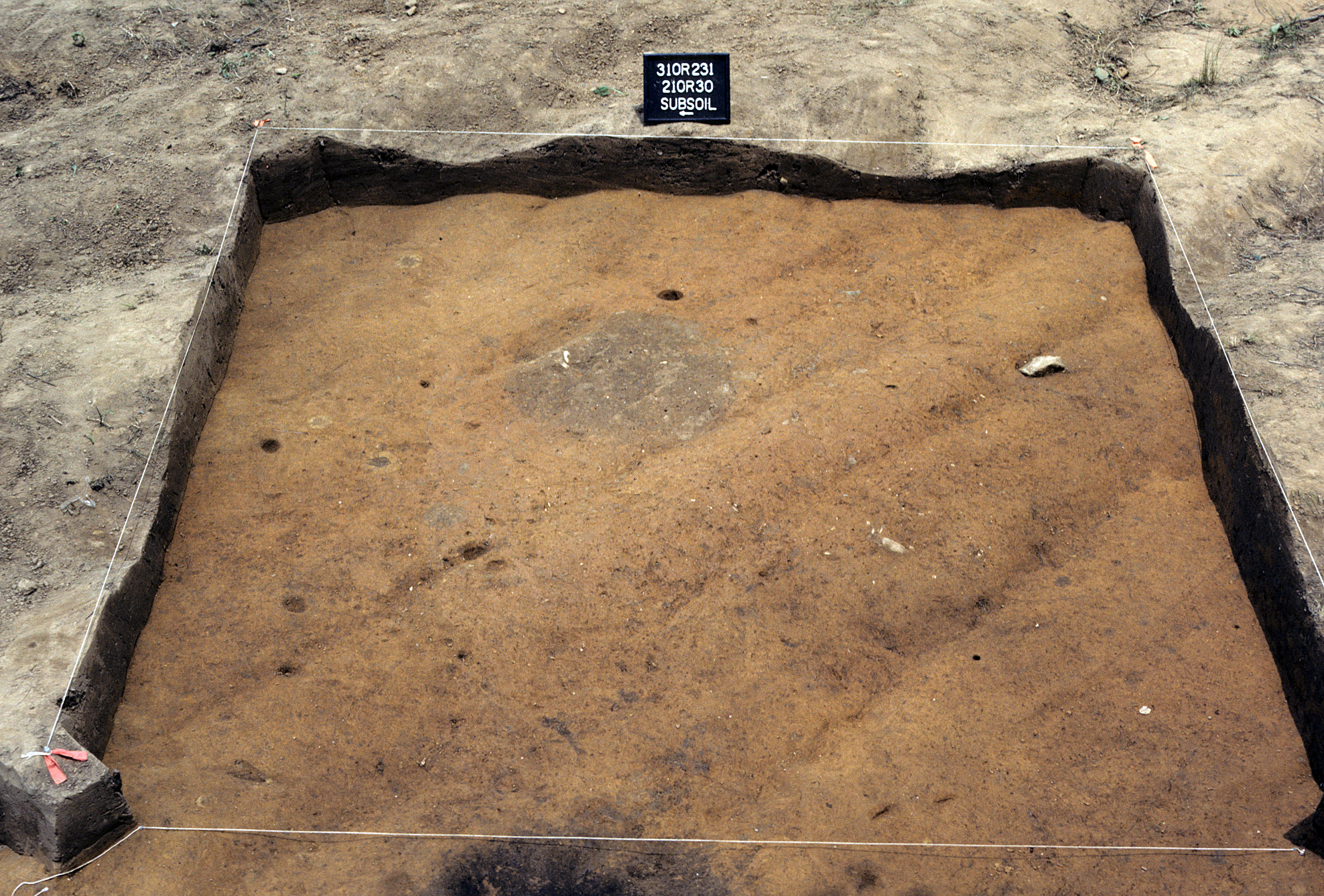 Figure 776. Sq. 210R30 at top of subsoil (view to east).